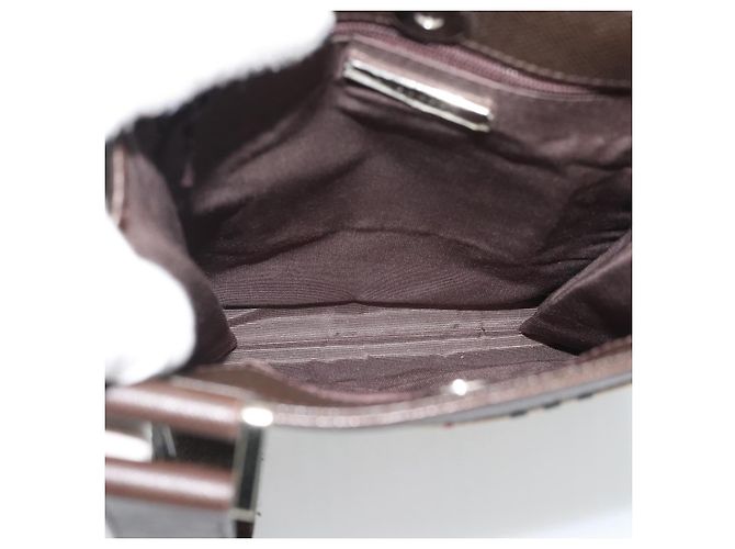 Borsa a tracolla BURBERRY Nova Check Canvas Beige Silver Auth 196121 Argento - vista 11