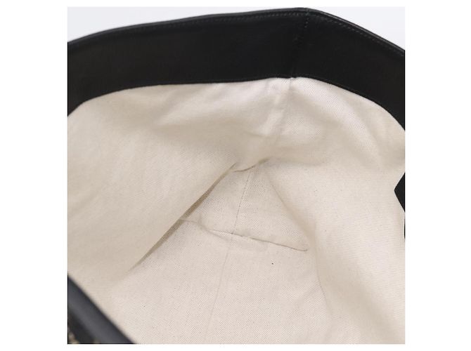 Borsa Tote GUCCI GG Supreme Nero Oro 631685 Auth ka5593M D'oro - vista 19