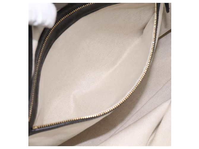 Borsa Tote GUCCI GG Supreme Nero Oro 631685 Auth ka5593M D'oro - vista 22