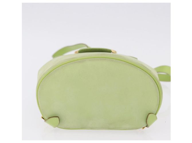 Zaino Salvatore Ferragamo Gancini in camoscio verde e oro Auth 193783A D'oro - vista 5