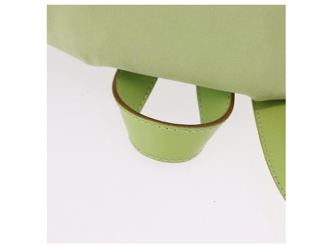 Zaino Salvatore Ferragamo Gancini in camoscio verde e oro Auth 193783A D'oro - vista 7
