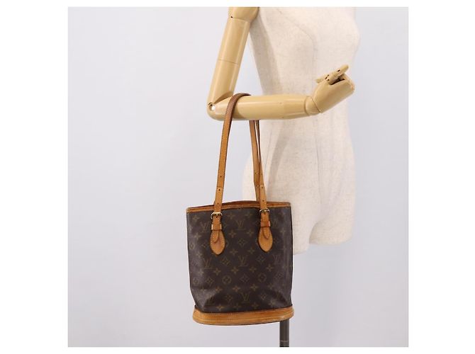 LOUIS VUITTON Monogram Bucket PM Shoulder Bag M42238 LV Auth ka5644 Monogramma - vista 22