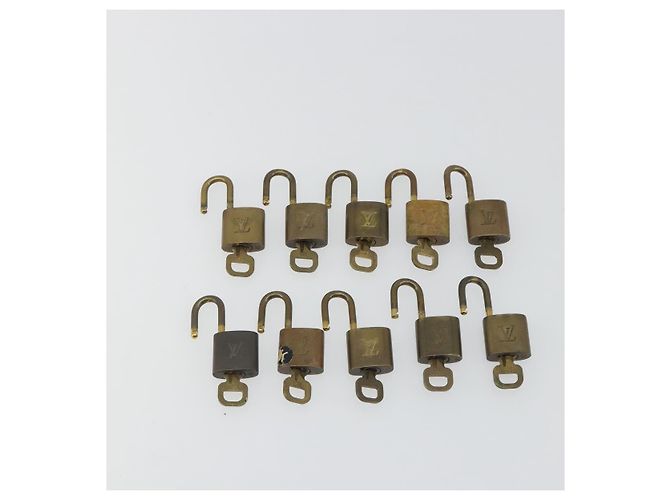 LOUIS VUITTON Set di 10 Lucchetti Lucchetto metallo Gold LV Auth 192565 D'oro - vista 8