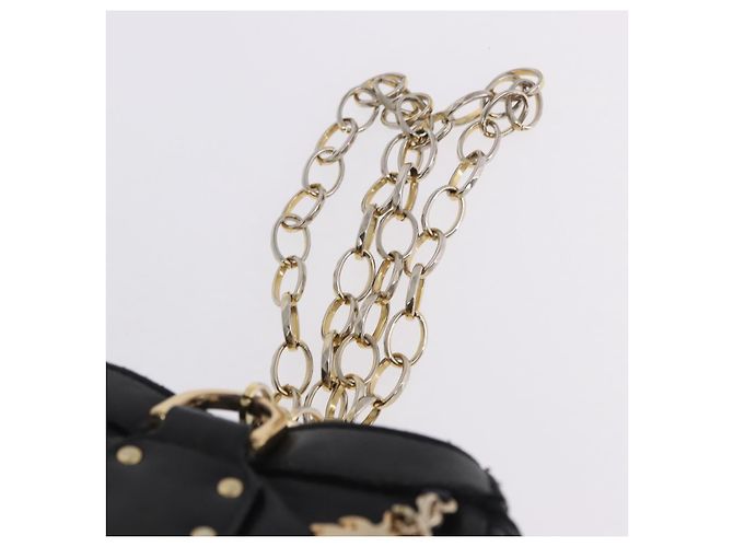 Borsa a tracolla con catena VERSACE in pelle Collaborazione H&M Nero Oro Auth 194660A D'oro - vista 8