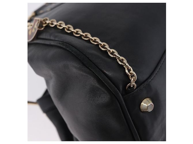 Borsa a tracolla con catena VERSACE in pelle Collaborazione H&M Nero Oro Auth 194660A D'oro - vista 9