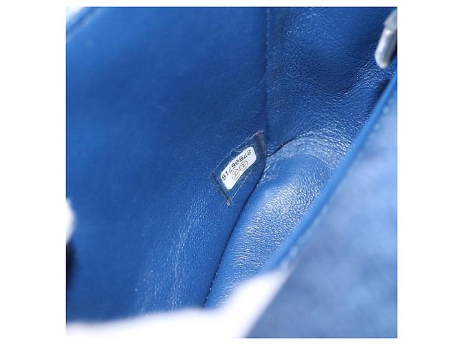 Bolso de hombro CHANEL Matelasse 20 Chain en denim azul marino con CC dorado Auth 197103SM - vista 10