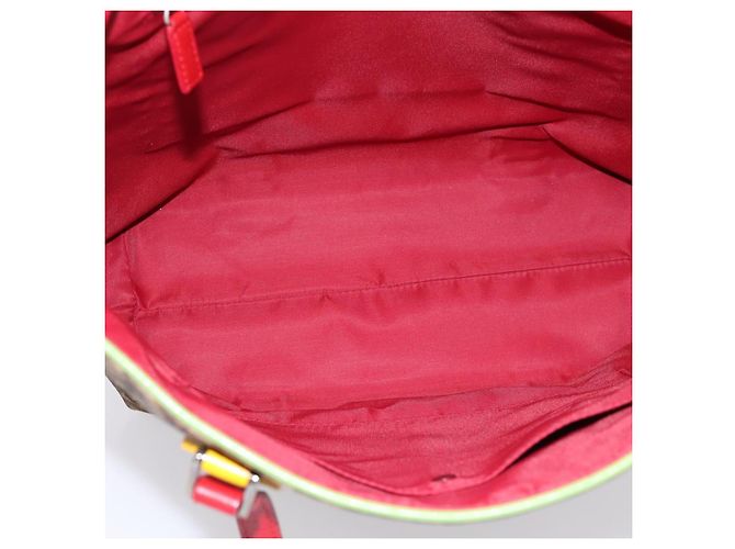 Borsa Tote Christian Dior Trotter Canvas PVC Beige Silver Auth ka5591V Argento - vista 10