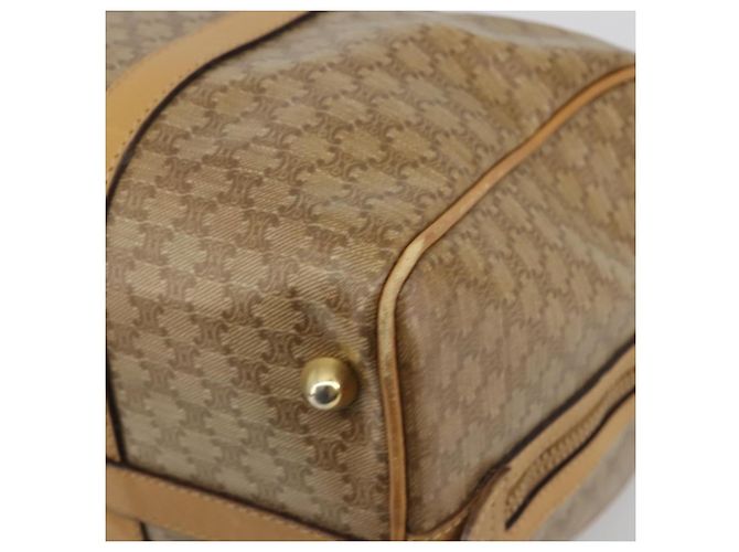 Céline Borsa Boston CELINE Macadam Canvas PVC Beige Gold Auth 194366 D'oro - vista 10