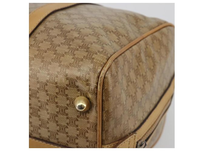 Céline Borsa Boston CELINE Macadam Canvas PVC Beige Gold Auth 194366 D'oro - vista 15