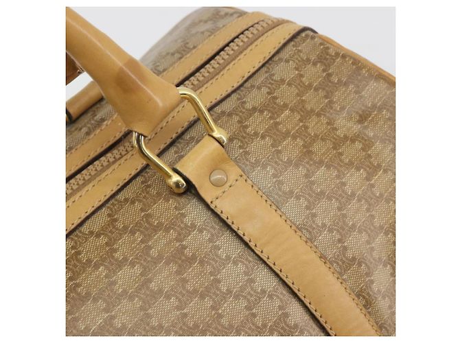 Céline Borsa Boston CELINE Macadam Canvas PVC Beige Gold Auth 194366 D'oro - vista 18