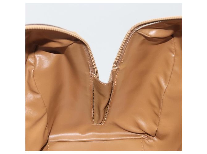 Céline Borsa Boston CELINE Macadam Canvas PVC Beige Gold Auth 194366 D'oro - vista 22