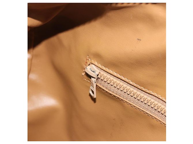 Céline Borsa Boston CELINE Macadam Canvas PVC Beige Gold Auth 194366 D'oro - vista 23