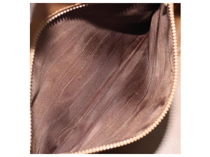 Céline Borsa Boston CELINE Macadam Canvas PVC Beige Gold Auth 194366 D'oro - vista 24