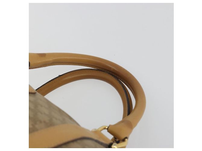 Céline Borsa Boston CELINE Macadam Canvas PVC Beige Gold Auth 194366 D'oro - vista 8