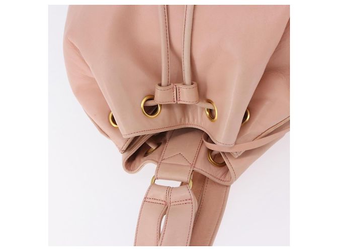 Zaino CHANEL Lamb Skin Pink Gold CC Auth 195704A Rosa D'oro - vista 7