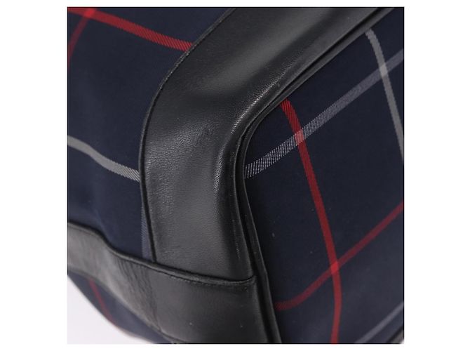 Borsa a Tracolla Burberrys Nova Check Canvas Navy Tono Oro Auth 195352 Blu navy - vista 15