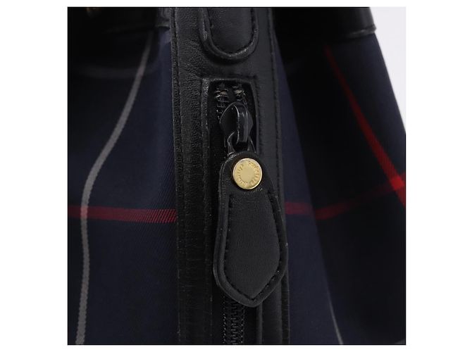 Borsa a Tracolla Burberrys Nova Check Canvas Navy Tono Oro Auth 195352 Blu navy - vista 17