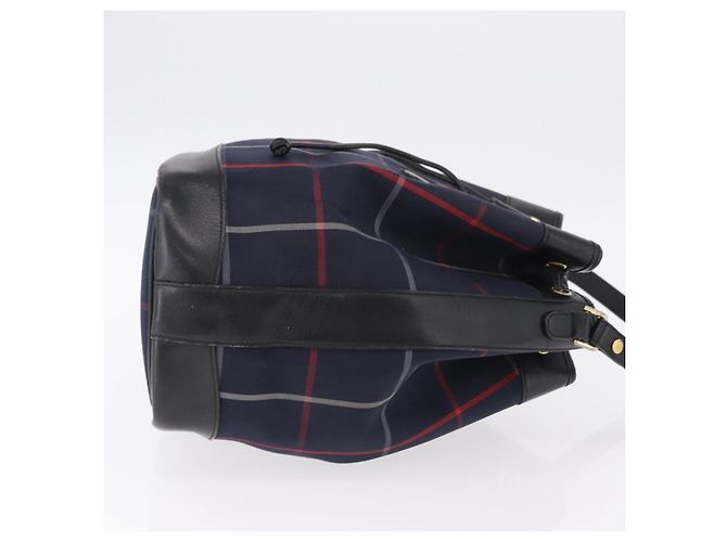 Borsa a Tracolla Burberrys Nova Check Canvas Navy Tono Oro Auth 195352 Blu navy - vista 3