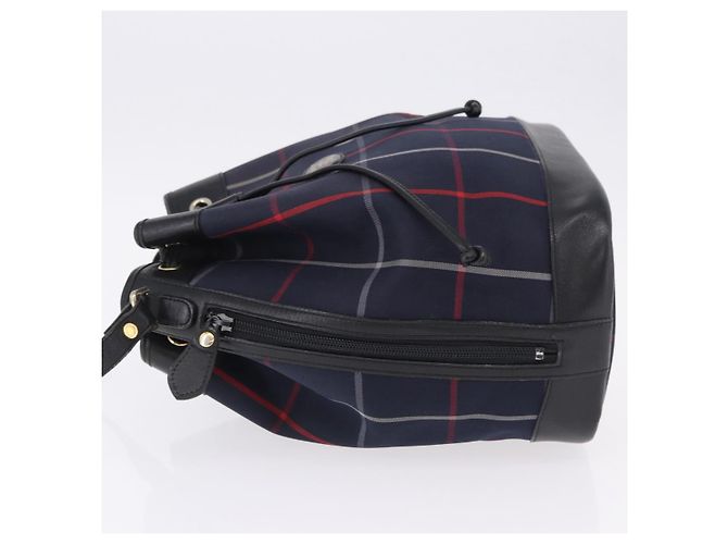Borsa a Tracolla Burberrys Nova Check Canvas Navy Tono Oro Auth 195352 Blu navy - vista 4