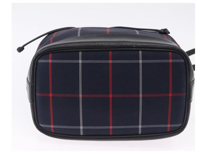 Borsa a Tracolla Burberrys Nova Check Canvas Navy Tono Oro Auth 195352 Blu navy - vista 5