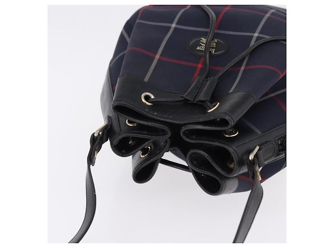 Borsa a Tracolla Burberrys Nova Check Canvas Navy Tono Oro Auth 195352 Blu navy - vista 6