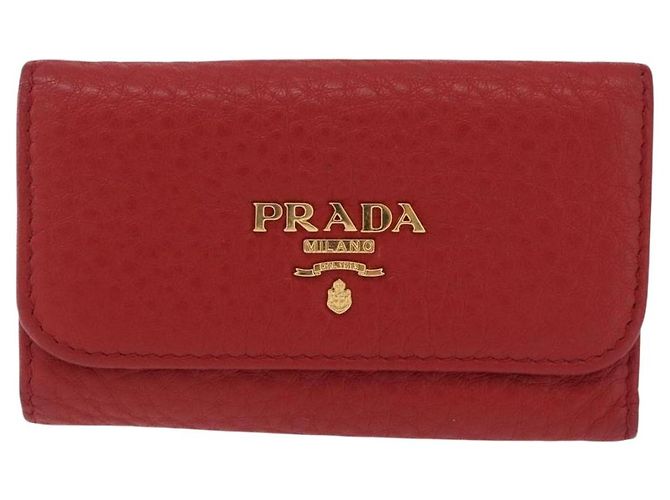 Portallaves PRADA de piel Vittero Dino Rojo Auth 195914A Roja - vista 13