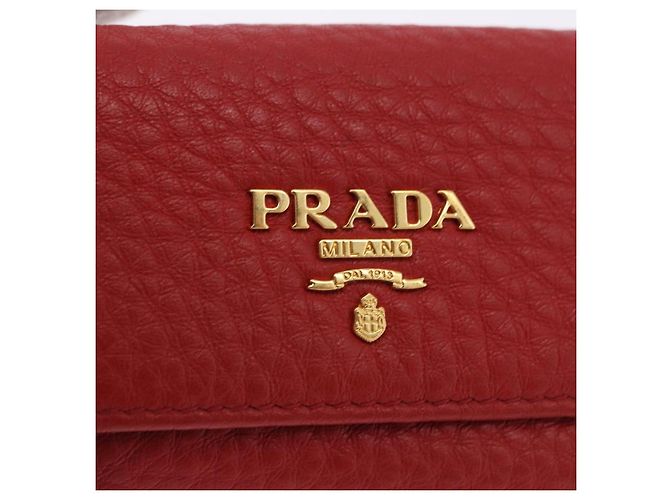 Portallaves PRADA de piel Vittero Dino Rojo Auth 195914A Roja - vista 17