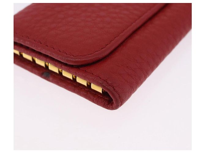 Portallaves PRADA de piel Vittero Dino Rojo Auth 195914A Roja - vista 7