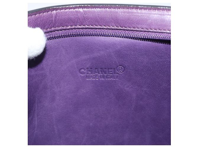Borsa Clutch CHANEL Pelle Harako Marrone Oro CC Auth 195999A D'oro - vista 17