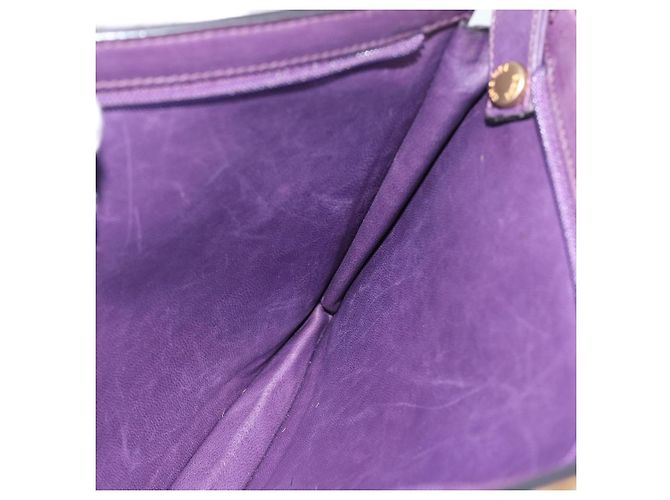 Borsa Clutch CHANEL Pelle Harako Marrone Oro CC Auth 195999A D'oro - vista 19