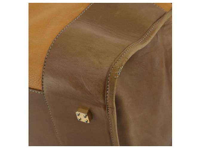 Borsa Boston LOEWE in pelle beige oro autentica bs36360 D'oro - vista 15