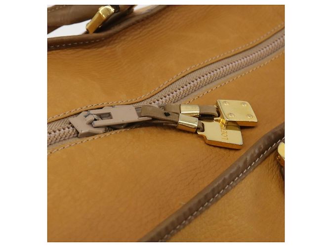 Borsa Boston LOEWE in pelle beige oro autentica bs36360 D'oro - vista 18