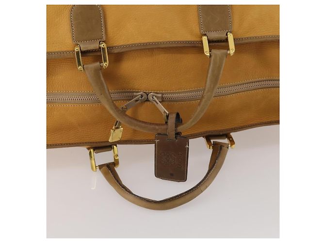 Borsa Boston LOEWE in pelle beige oro autentica bs36360 D'oro - vista 7