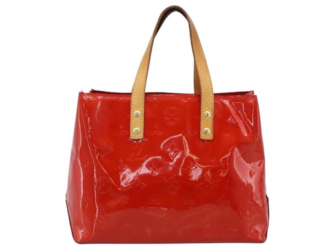 Borsa a mano LOUIS VUITTON Monogram Vernis Reade PM Rouge M91088 LV Auth BA14977 Rosso - vista 13