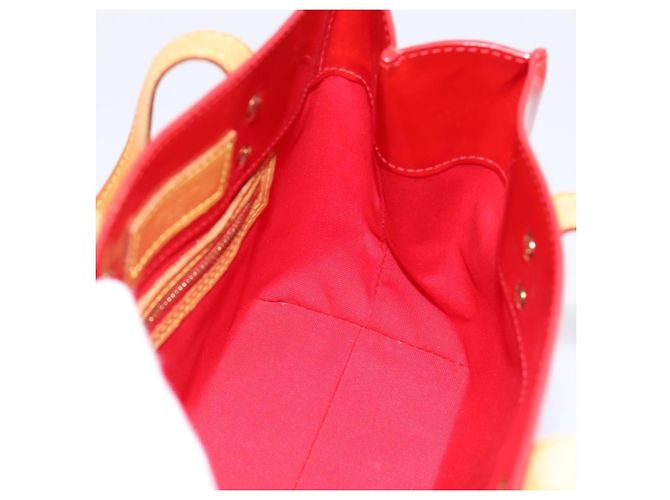 Borsa a mano LOUIS VUITTON Monogram Vernis Reade PM Rouge M91088 LV Auth BA14977 Rosso - vista 17
