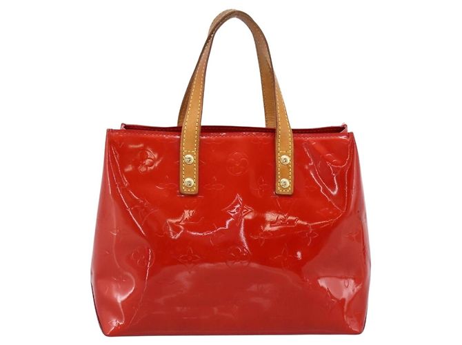 Borsa a mano LOUIS VUITTON Monogram Vernis Reade PM Rouge M91088 LV Auth BA14977 Rosso - vista 2