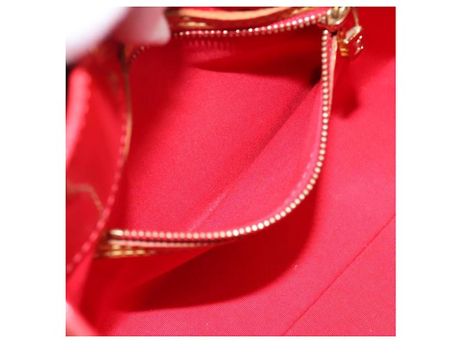 Borsa a mano LOUIS VUITTON Monogram Vernis Reade PM Rouge M91088 LV Auth BA14977 Rosso - vista 20