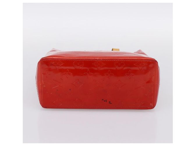 Borsa a mano LOUIS VUITTON Monogram Vernis Reade PM Rouge M91088 LV Auth BA14977 Rosso - vista 5