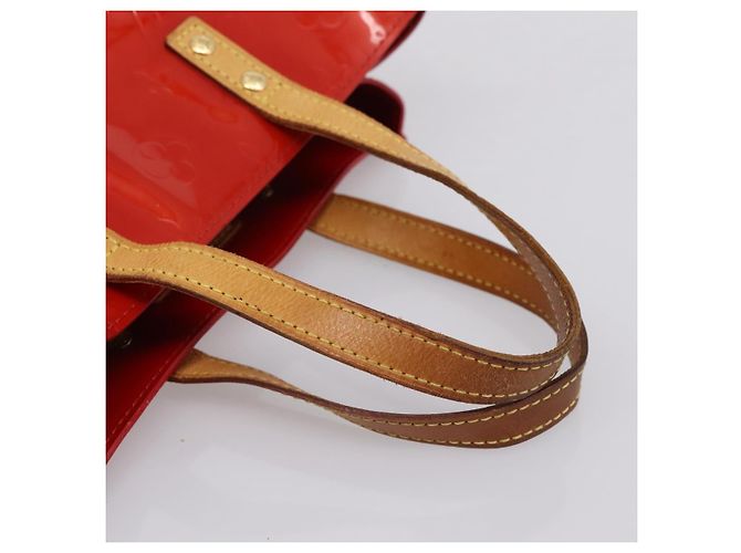 Borsa a mano LOUIS VUITTON Monogram Vernis Reade PM Rouge M91088 LV Auth BA14977 Rosso - vista 7