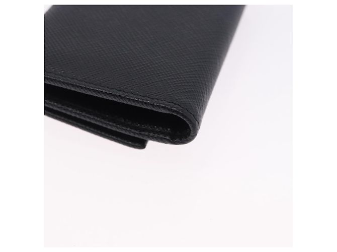 Saffiano PRADA Safifano Leather Key Case Leather Black Auth 183512A - view 15