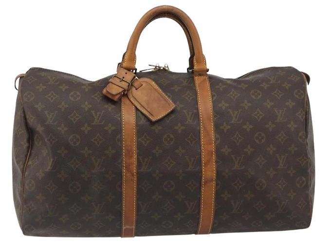LOUIS VUITTON Monogram Keepall 50 Boston Bag M41426 LV Auth 192004 Monogramma - vista 13