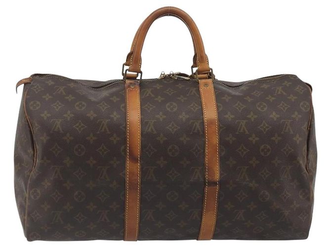 LOUIS VUITTON Monogram Keepall 50 Boston Bag M41426 LV Auth 192004 Monogramma - vista 2