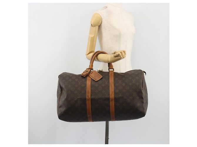 LOUIS VUITTON Monogram Keepall 50 Boston Bag M41426 LV Auth 192004 Monogramma - vista 22