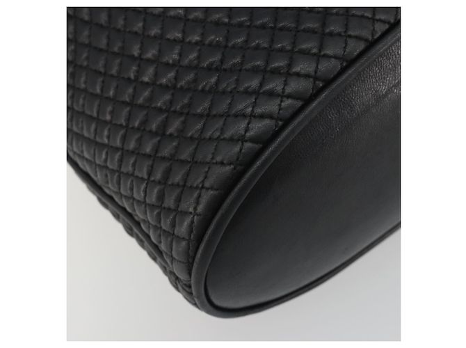 Borsa a tracolla con catena BALLY in pelle nera e oro Auth 194985A Nero D'oro - vista 14