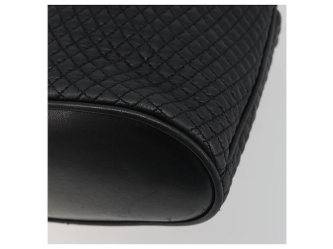 Borsa a tracolla con catena BALLY in pelle nera e oro Auth 194985A Nero D'oro - vista 15