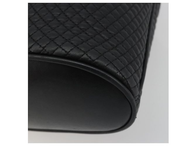 Borsa a tracolla con catena BALLY in pelle nera e oro Auth 194985A Nero D'oro - vista 9