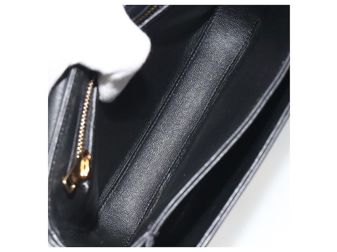 Céline Borsa a tracolla CELINE Christian Marclay con catena in pelle bianca e tono oro Auth 195249M Bianco - vista 10