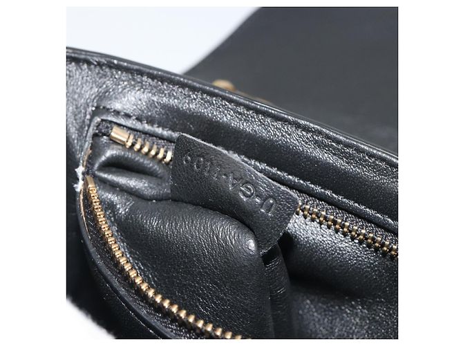 Céline Borsa a tracolla CELINE Christian Marclay con catena in pelle bianca e tono oro Auth 195249M Bianco - vista 11