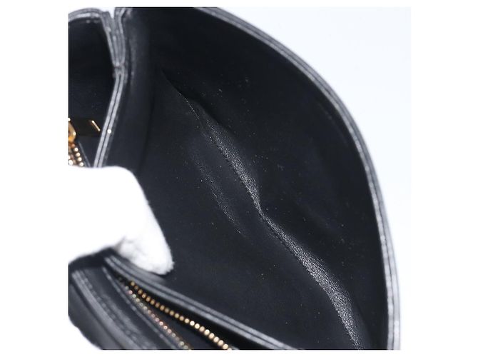 Céline Borsa a tracolla CELINE Christian Marclay con catena in pelle bianca e tono oro Auth 195249M Bianco - vista 26