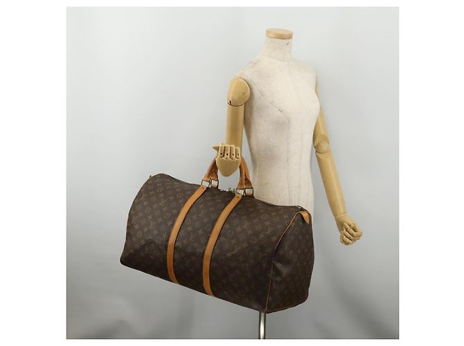 LOUIS VUITTON Monogram Keepall 55 Boston Bag M41424 LV Auth ep15473 Monogramma - vista 21